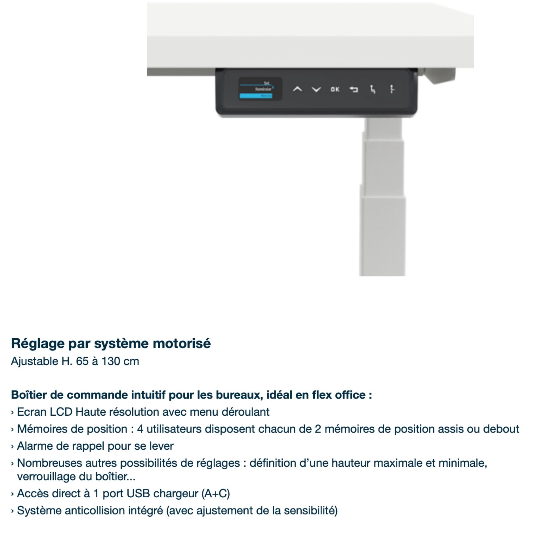 Bureau assis debout - Axel 2