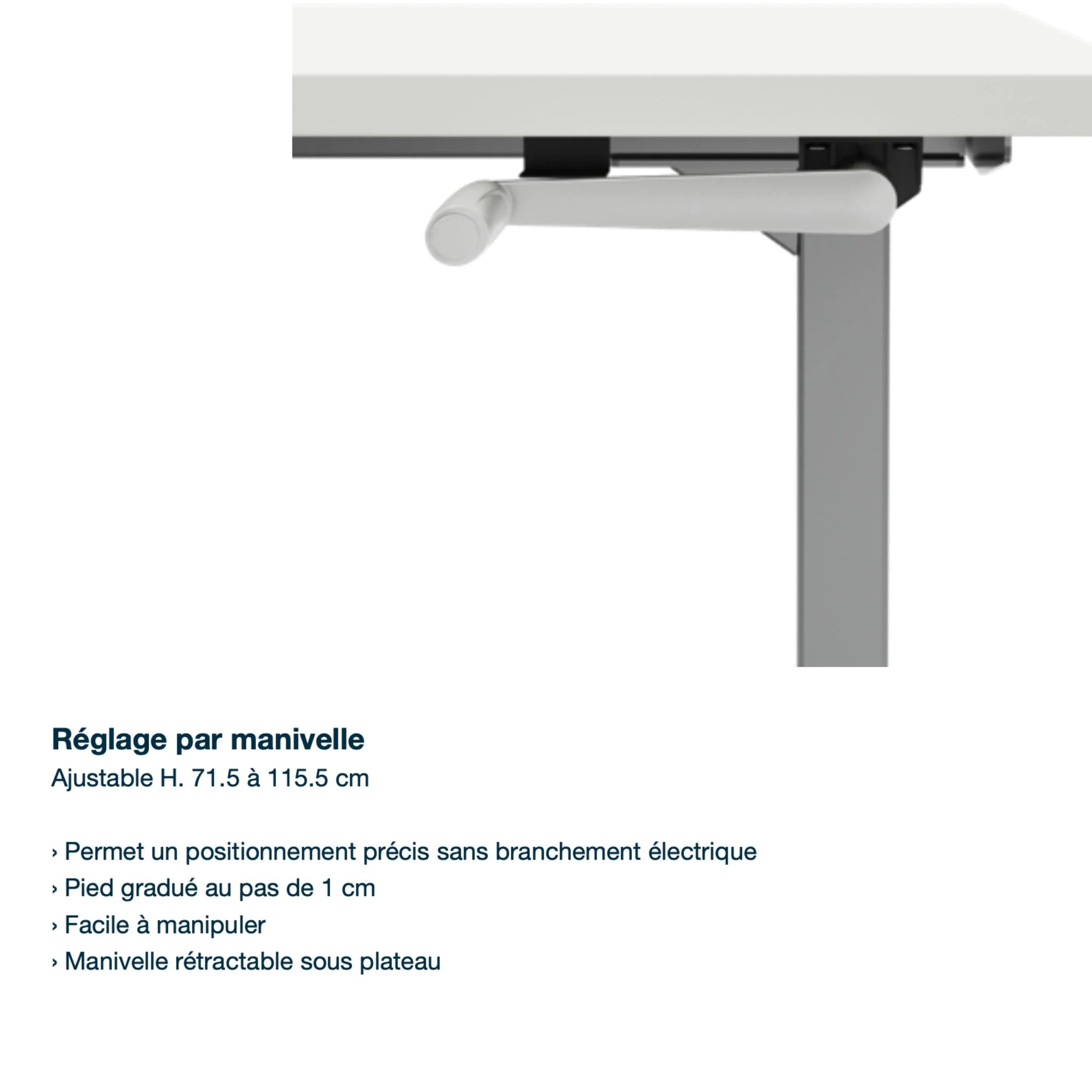 Bureau assis debout manuel - Axel 2