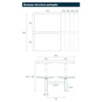 Bureau manuel double assis debout - Axel 2