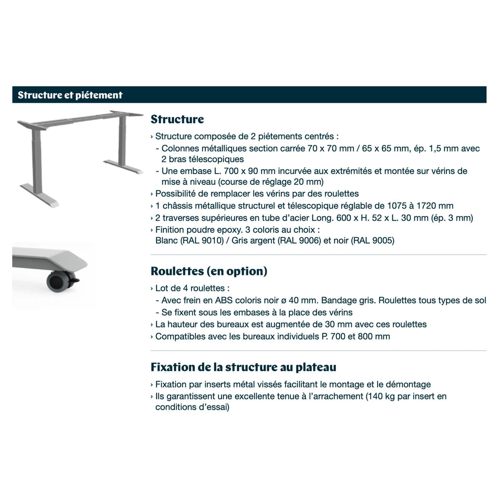 Bureau assis debout - Lutz 2