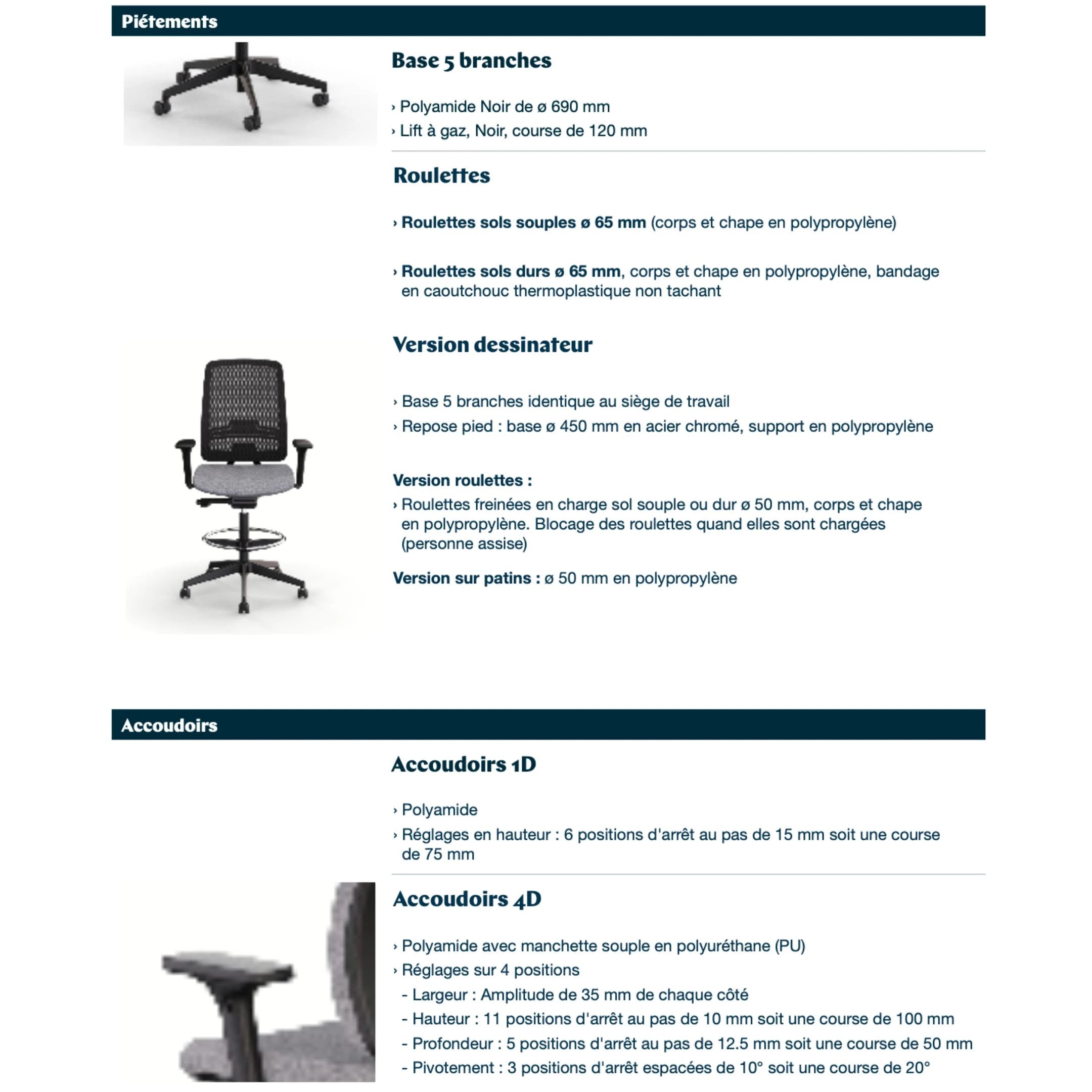 Chaise de bureau - Oscar 2