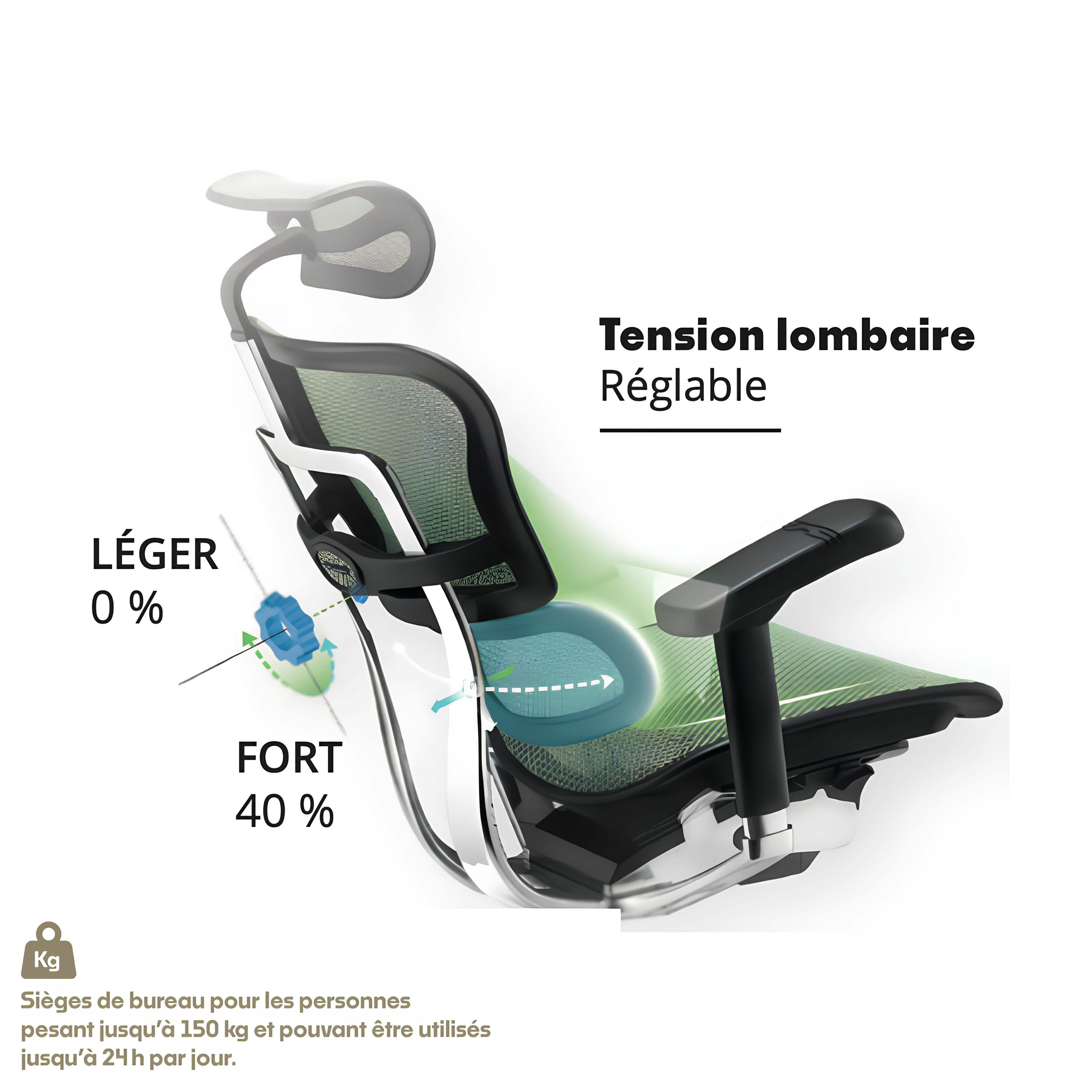 Fauteuil de Direction en Cuir - Ergohuman Luxury