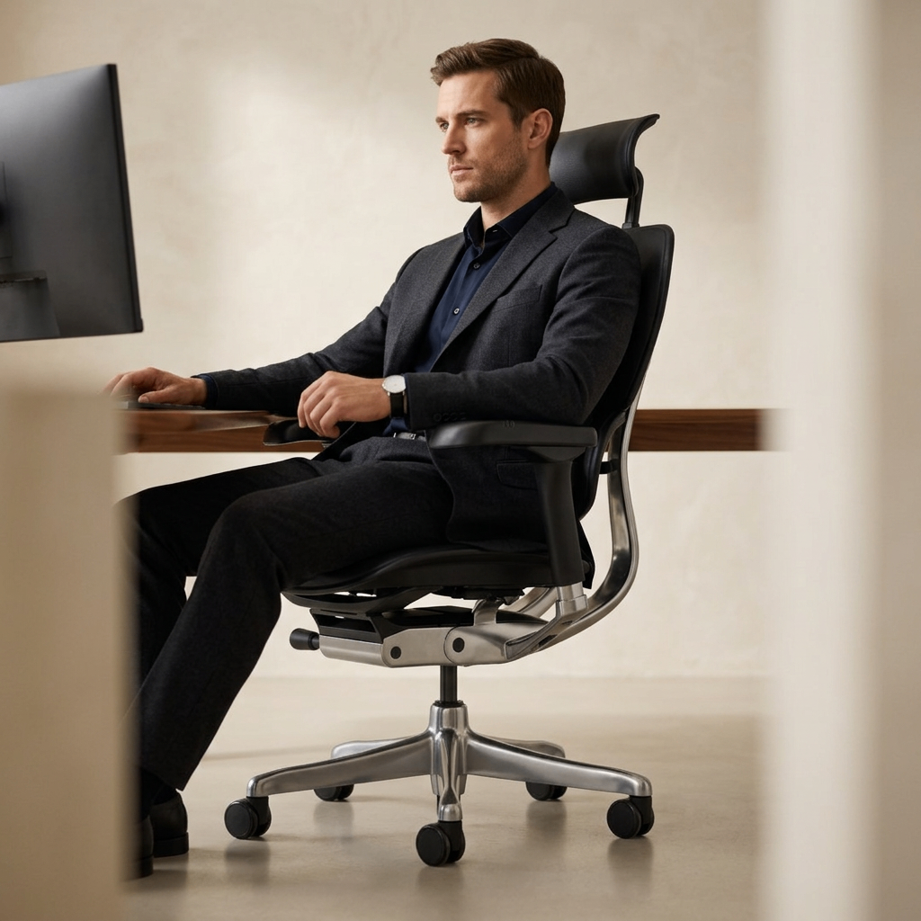 Fauteuil de Direction en Cuir - Ergohuman Luxury